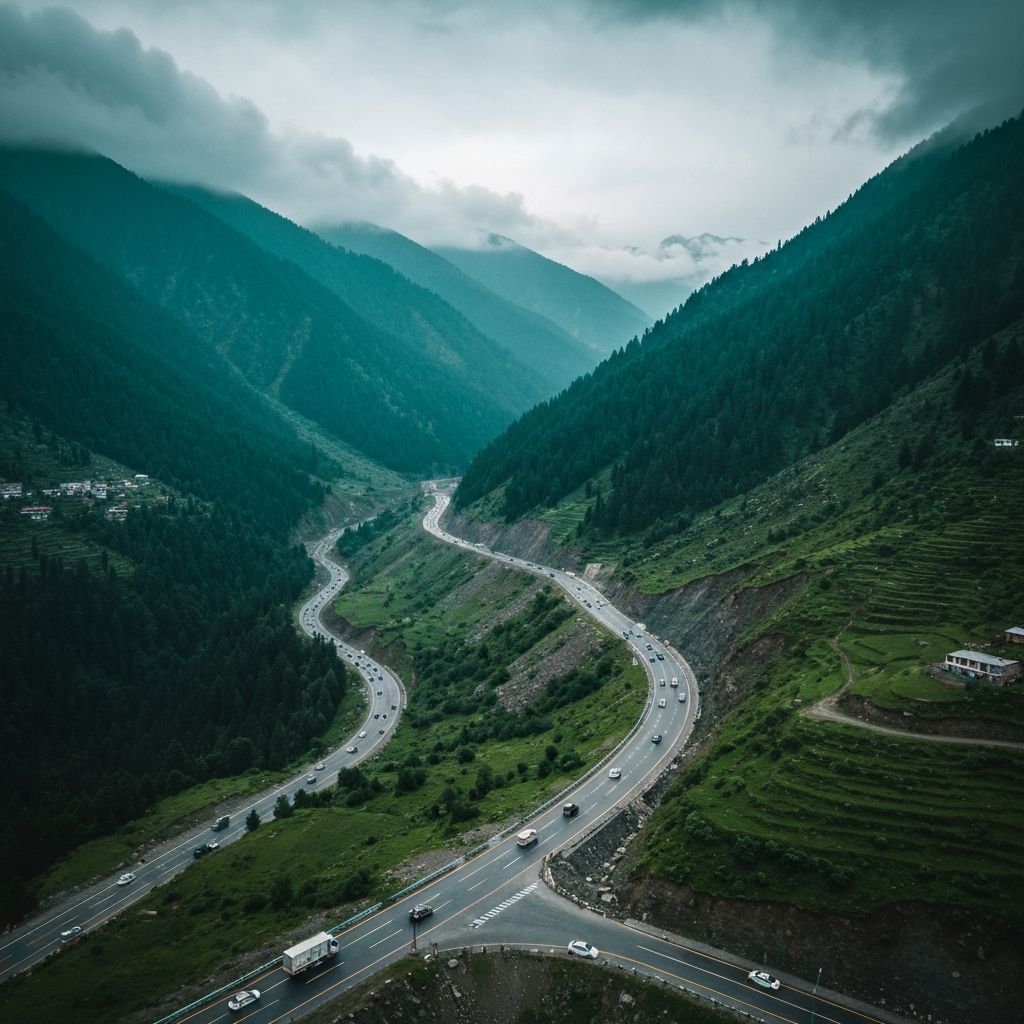 Northern Pakistan mountain road